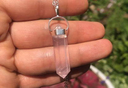 Rose Quartz Crystal Pendant