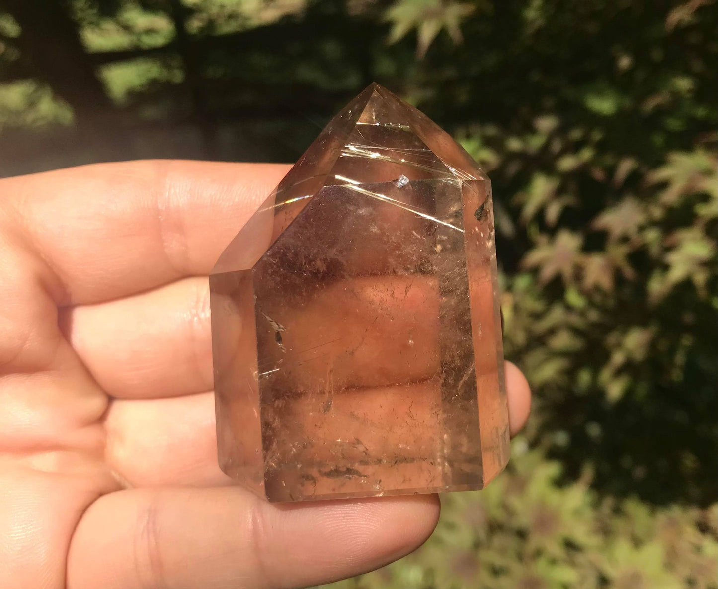 Rutilated Smoky Quartz Tower