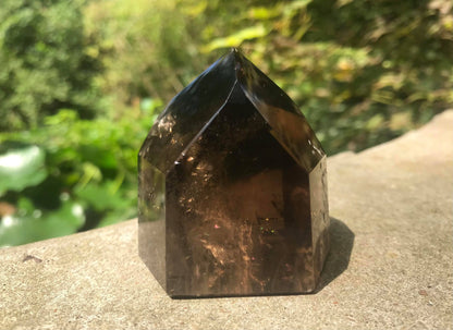 Smoky Garden Quartz Tower with Rainbows