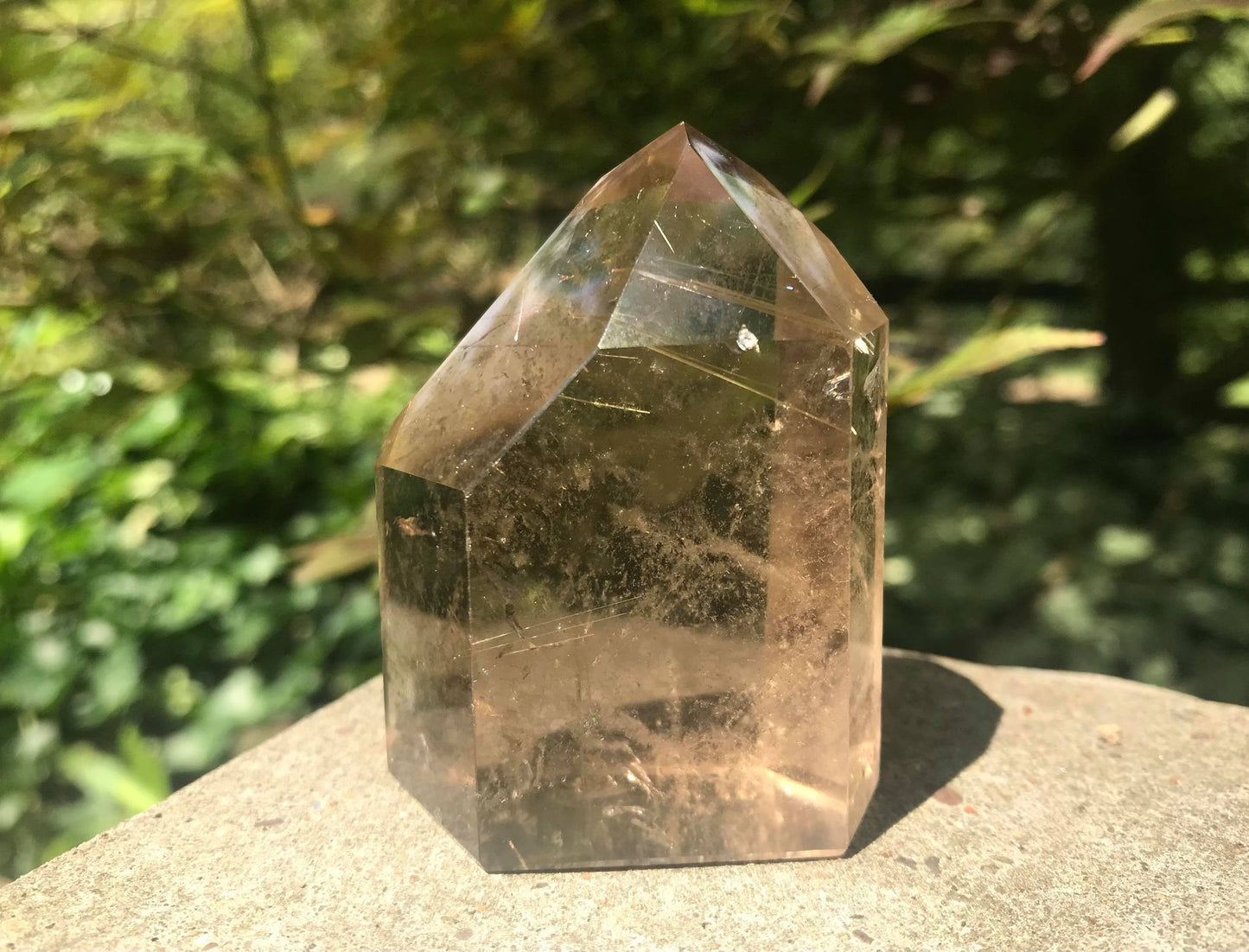 Rutilated Smoky Quartz Tower