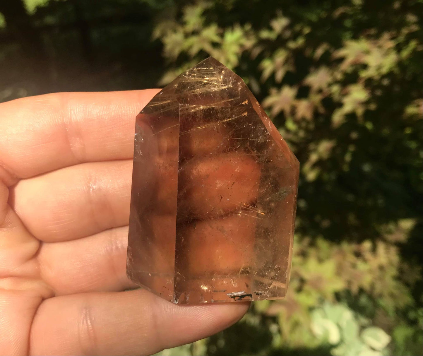 Rutilated Smoky Quartz Tower