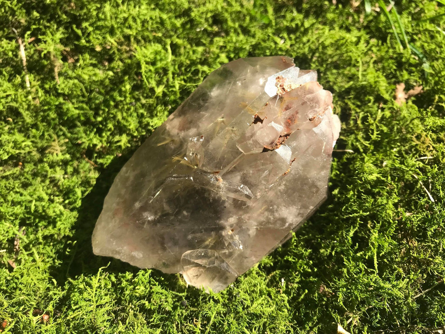 Rutilated Smoky Elestial Quartz Point