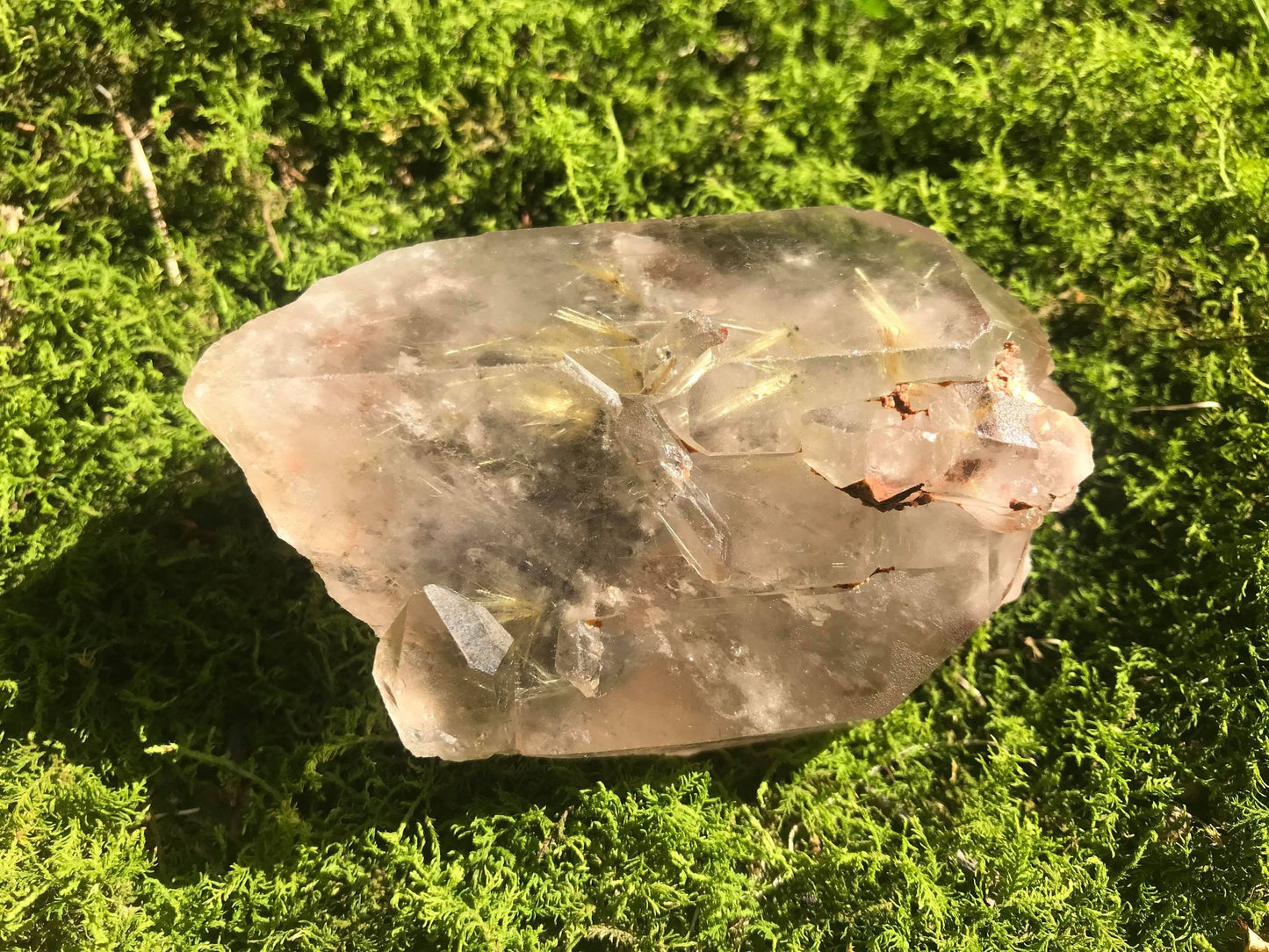 Rutilated Smoky Elestial Quartz Point