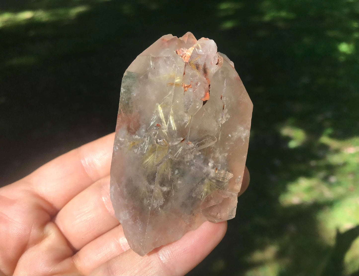 Rutilated Smoky Elestial Quartz Point