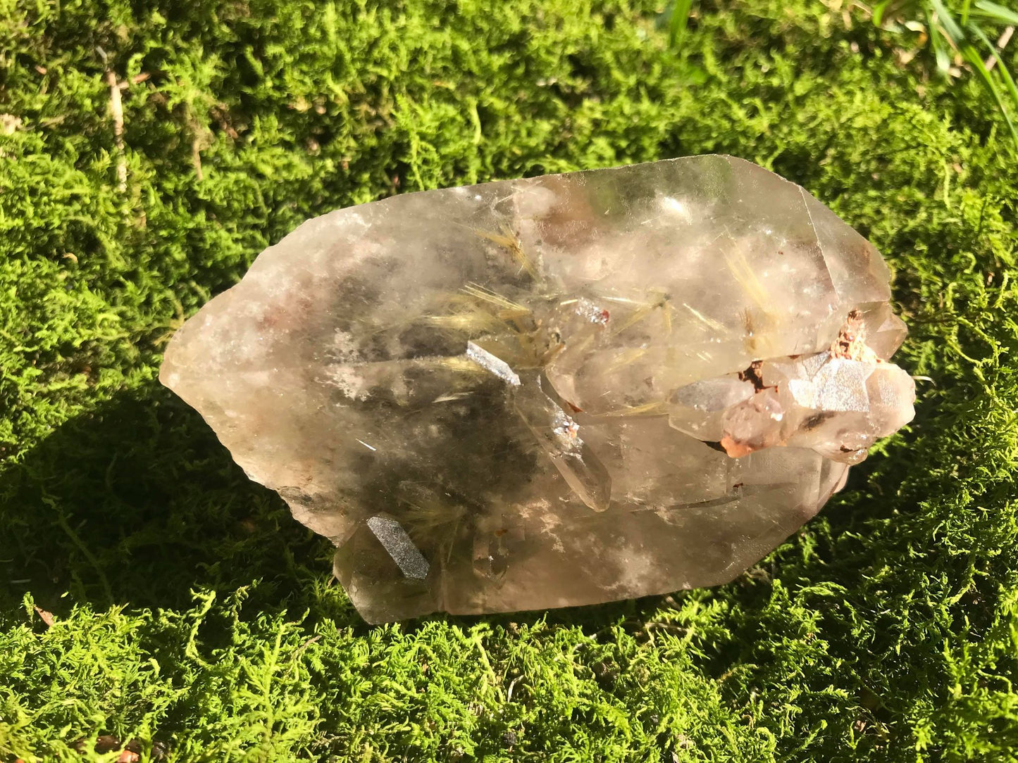 Rutilated Smoky Elestial Quartz Point