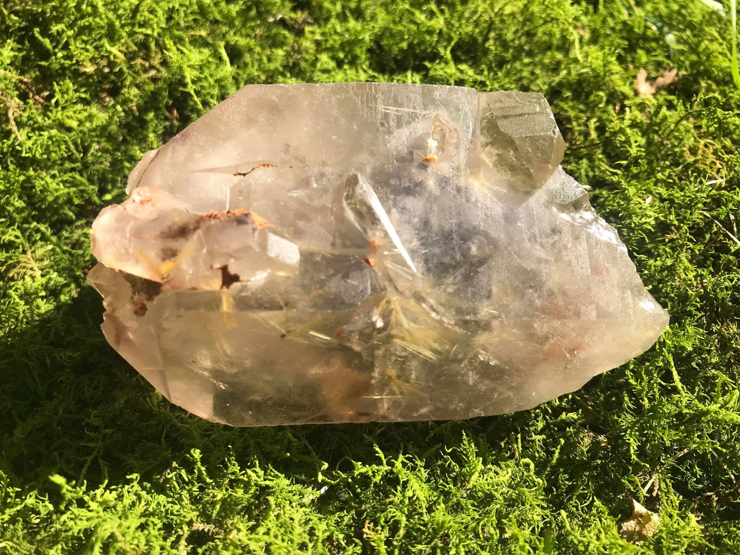 Rutilated Smoky Elestial Quartz Point