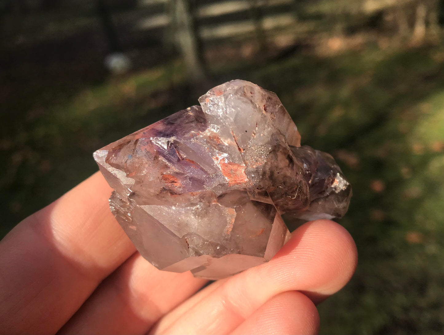 Smoky Amethyst Elestial Quartz Specimen