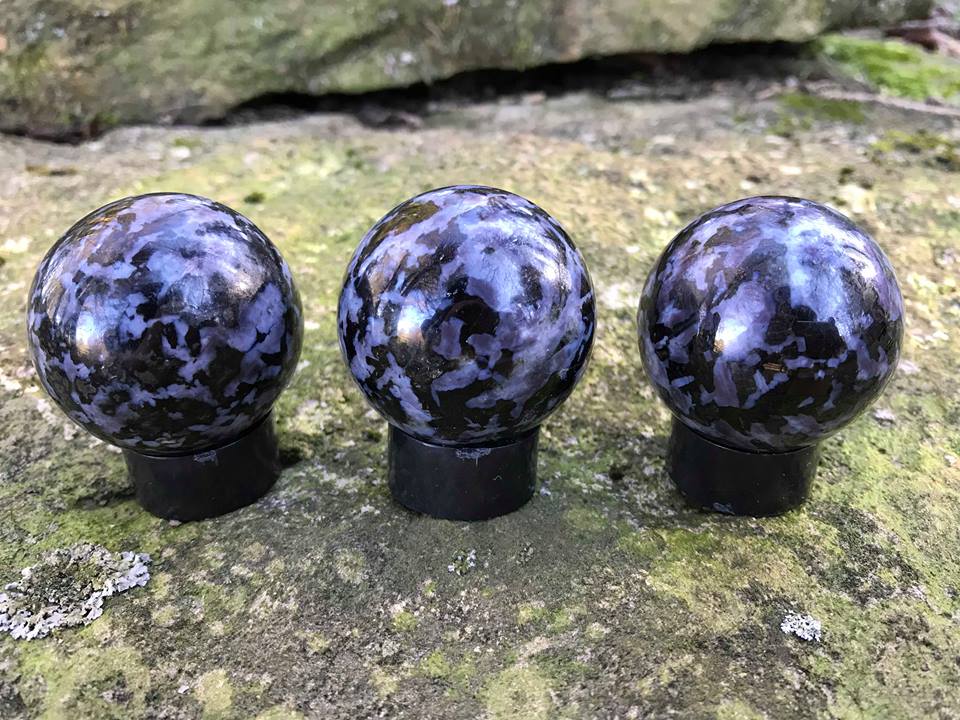 Indigo Gabbro Spheres - Gem Realm 