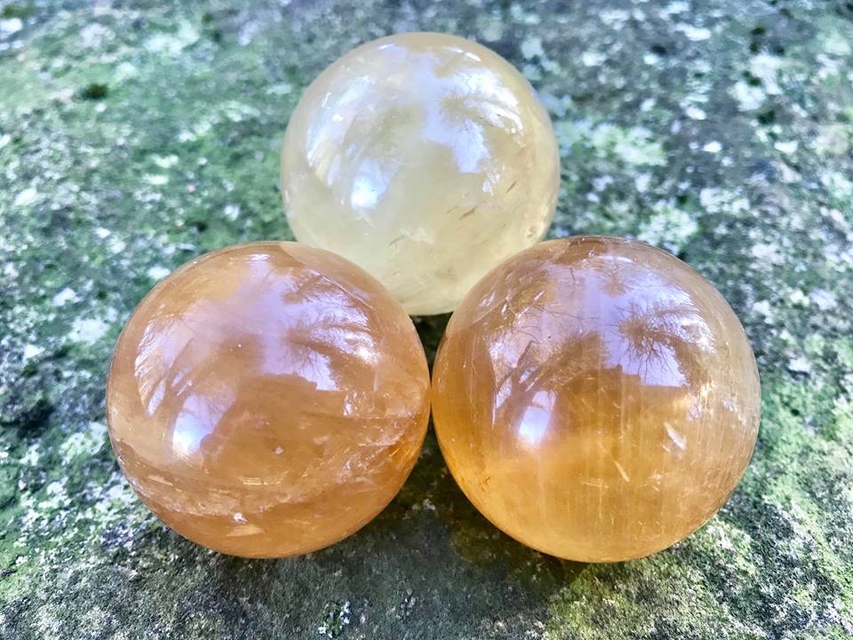 Honey Calcite Spheres - Gem Realm 