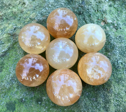 Honey Calcite Spheres - Gem Realm 