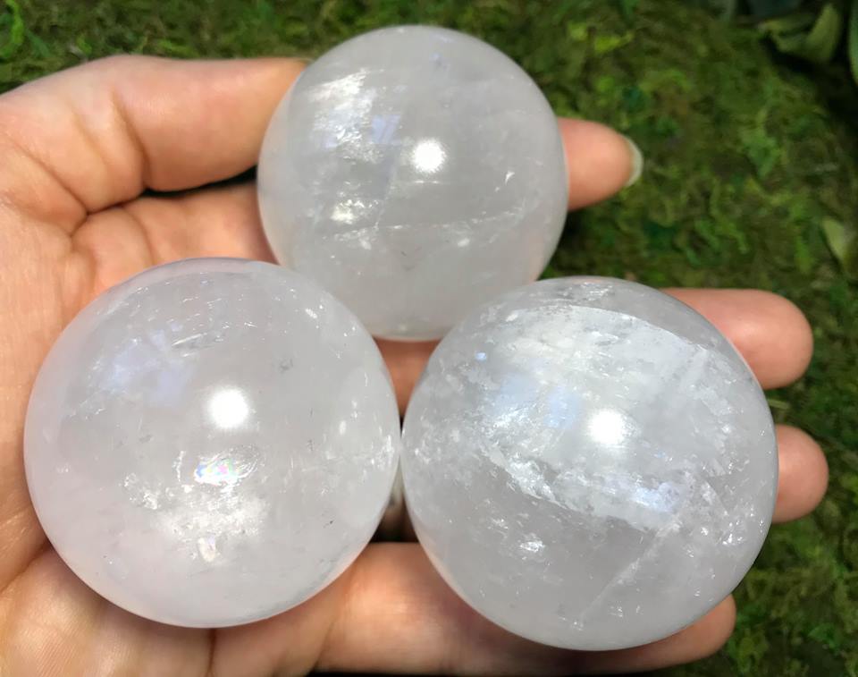 Iceland Spar Spheres - Gem Realm 