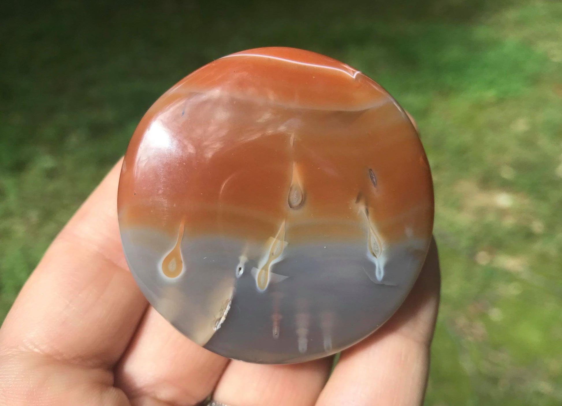 Banded Agate Palm Stones - Gem Realm 