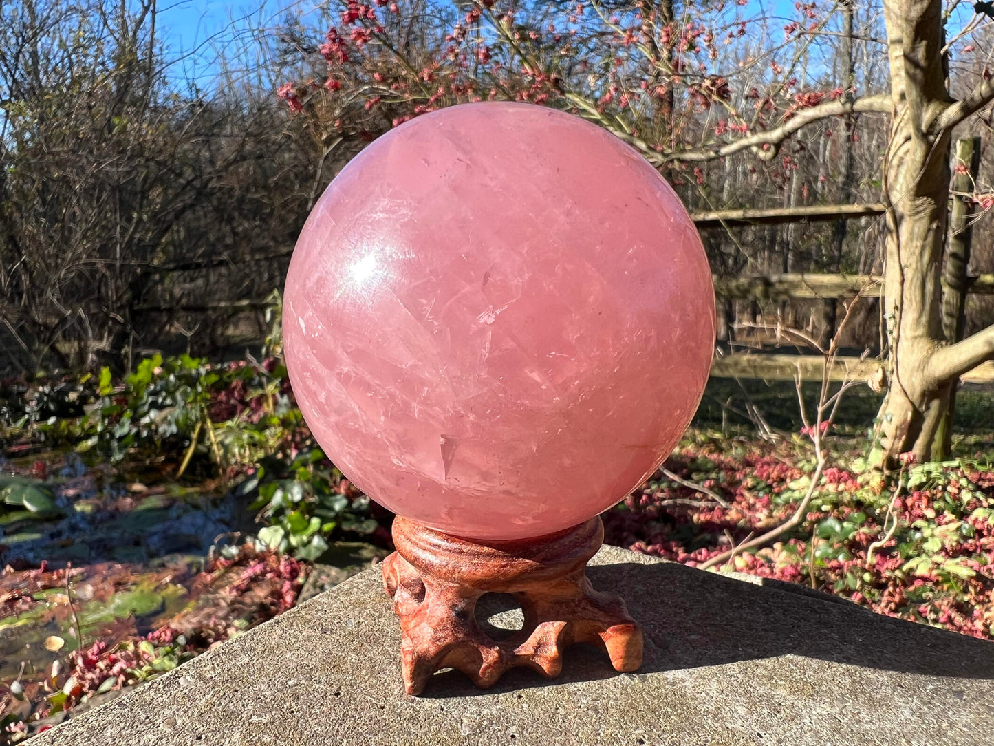 Rose Quartz Sphere ~ Star Rose Quartz