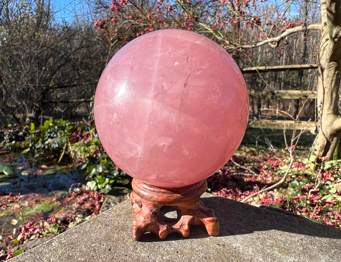 Rose Quartz Sphere ~ Star Rose Quartz