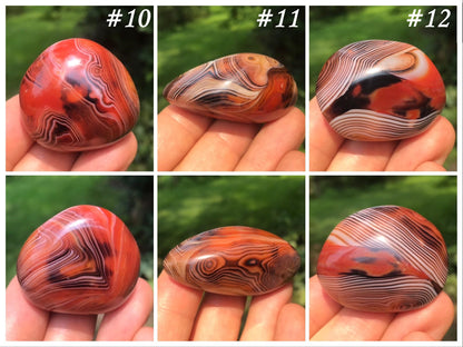 Madagascar Banded Agate Palm Stones - Gem Realm 
