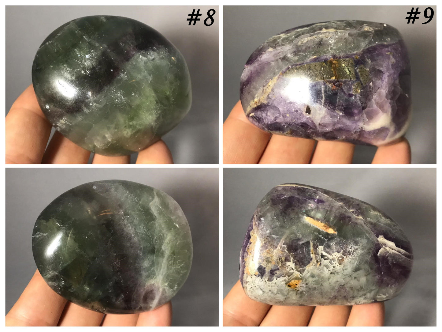 Rainbow Fluorite XXL Tumbled Stones ~ Palm Stones ~ II