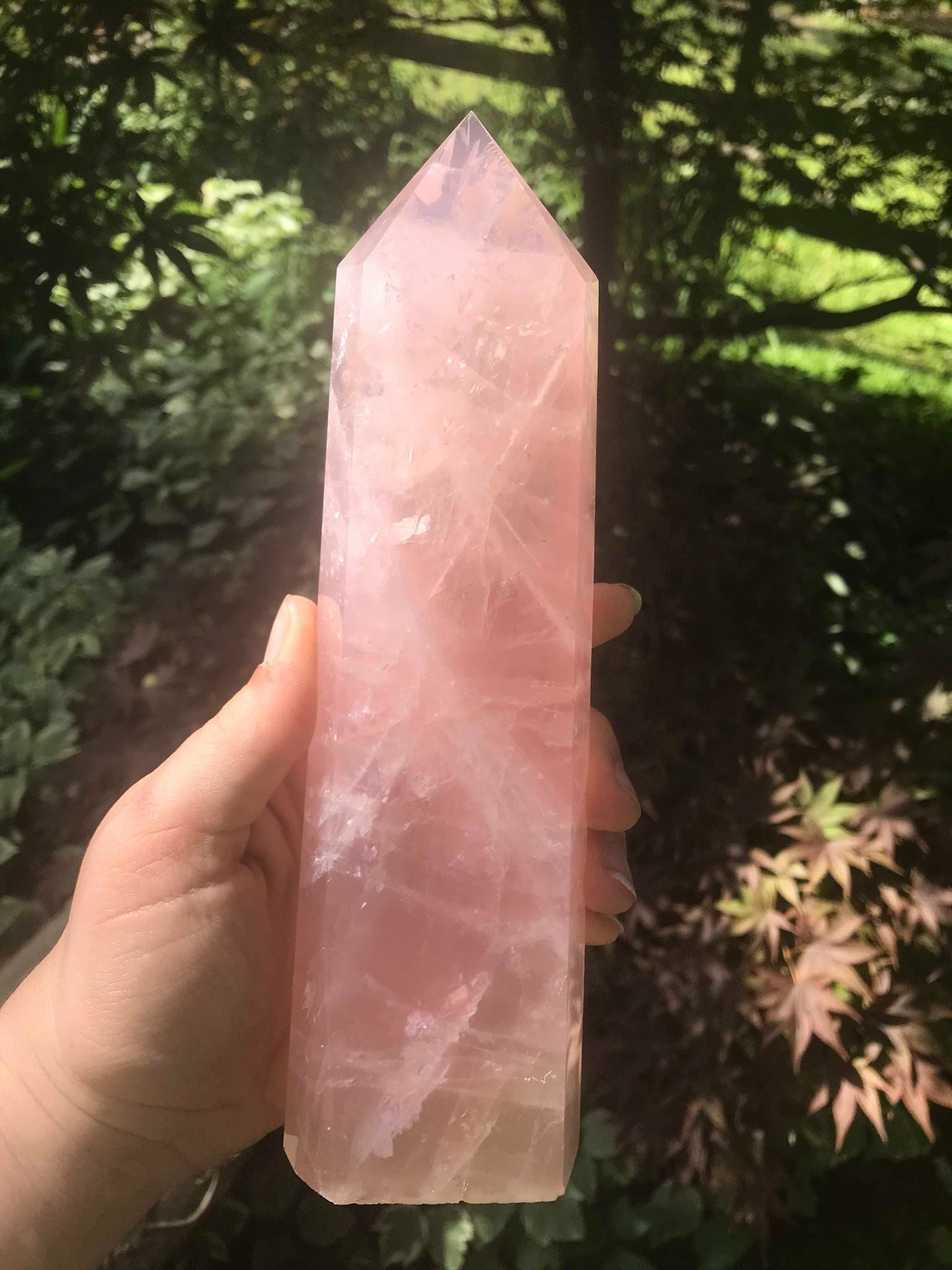 Rose Quartz Tower ~ Extra Large - Gem Realm 