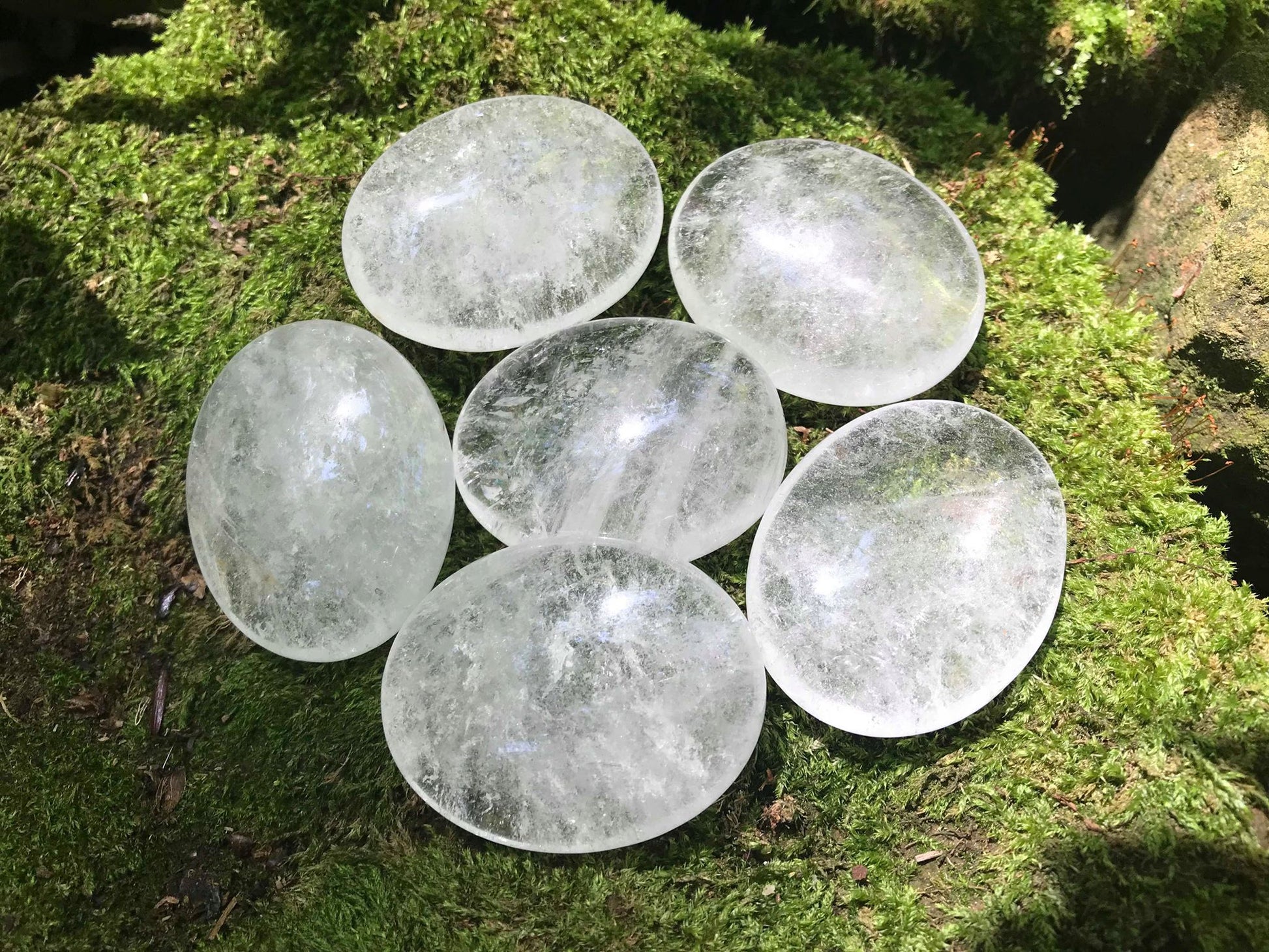 Quartz Crystal Palm Stones - Gem Realm 