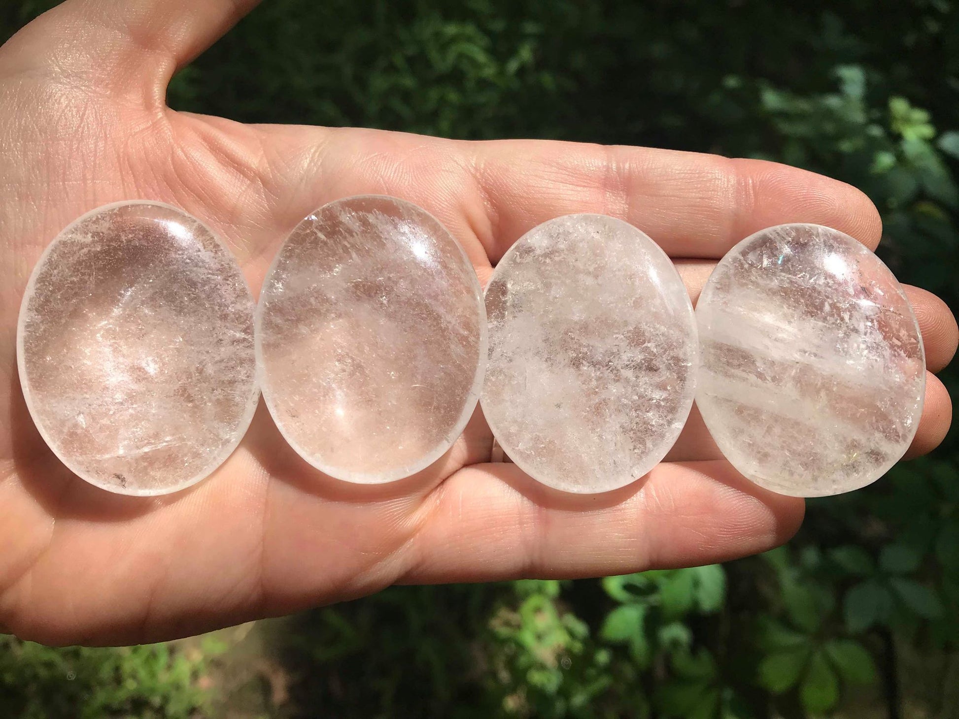 Quartz Crystal Palm Stones - Gem Realm 