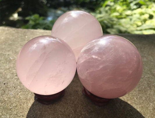 Rose Quartz Spheres - Gem Realm 