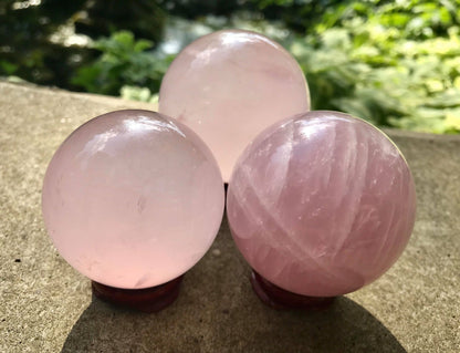 Rose Quartz Spheres - Gem Realm 