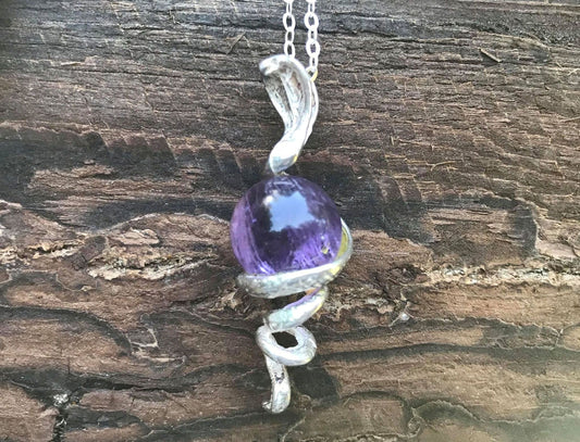 Amethyst Snake Pendant - Gem Realm 