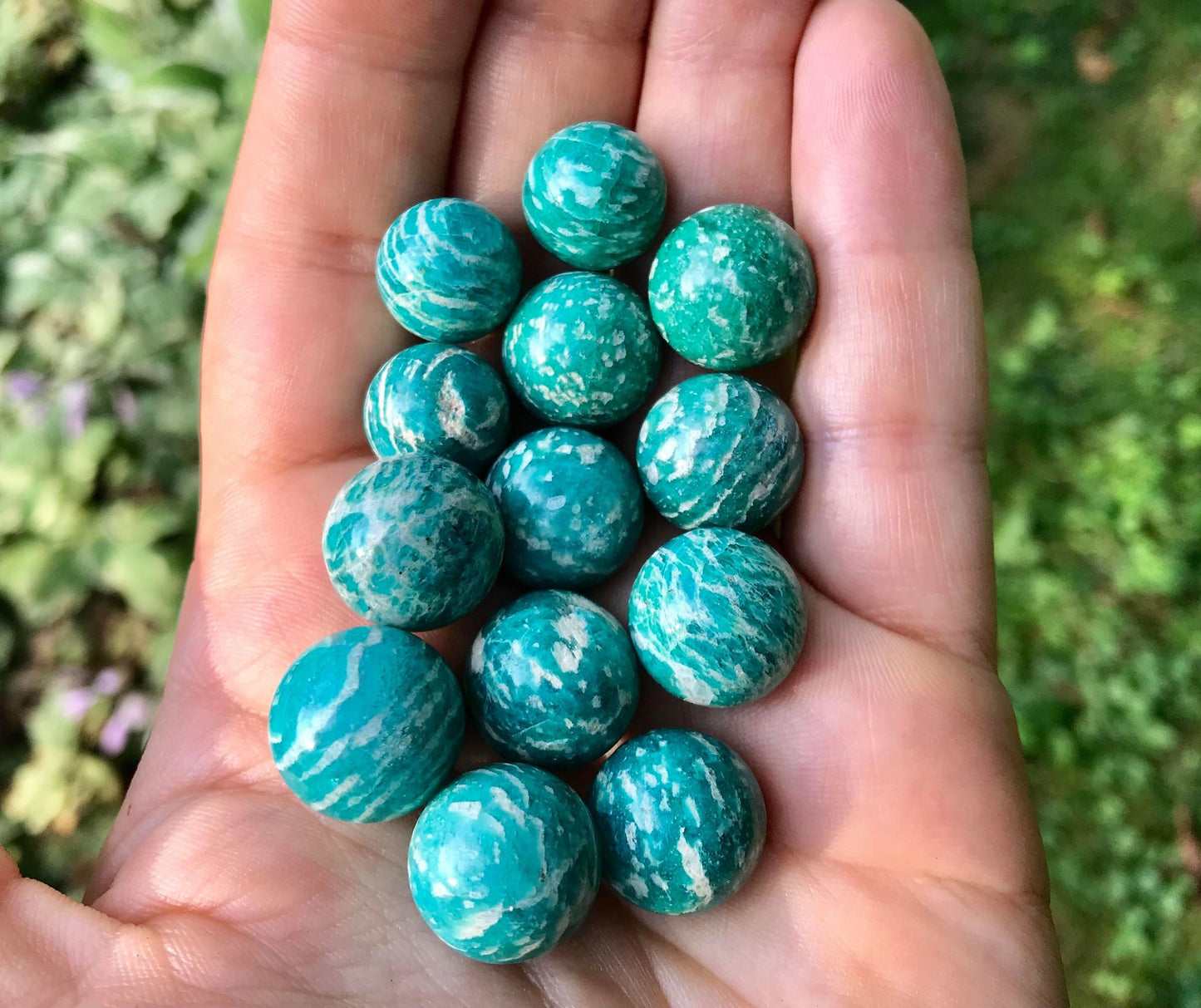 Amazonite Mini Spheres - Gem Realm 