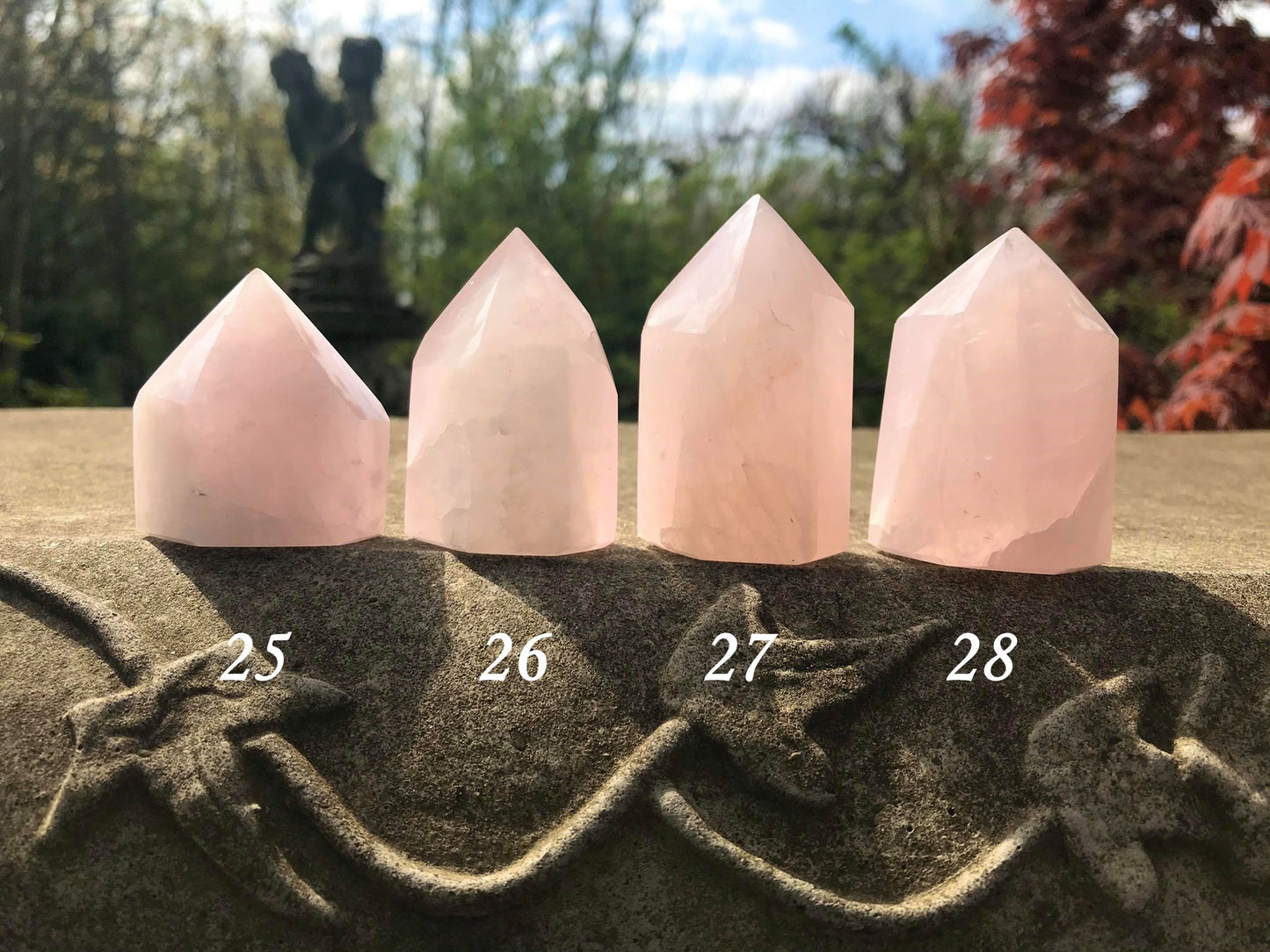 Rose Quartz Towers ~ Small ~ Medium - Gem Realm 