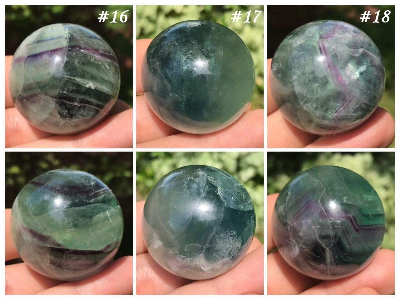 Rainbow Fluorite Spheres - Gem Realm 