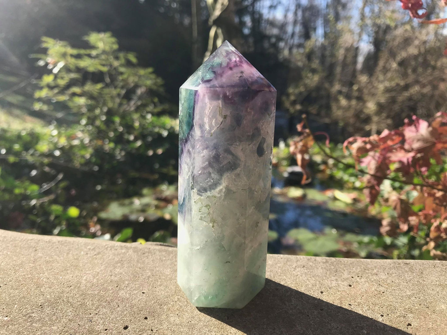 Rainbow Fluorite Tower ~ Large - Gem Realm 