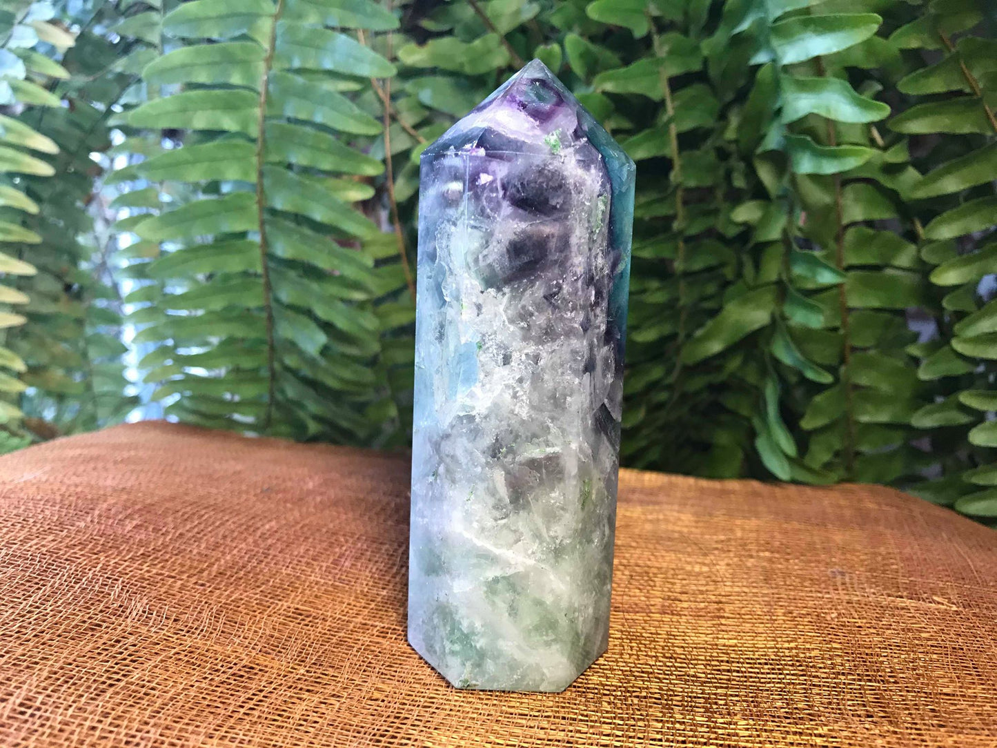 Rainbow Fluorite Tower ~ Large - Gem Realm 