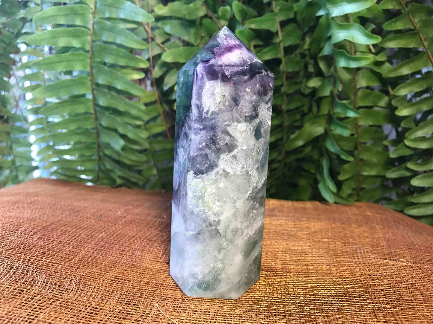 Rainbow Fluorite Tower ~ Large - Gem Realm 