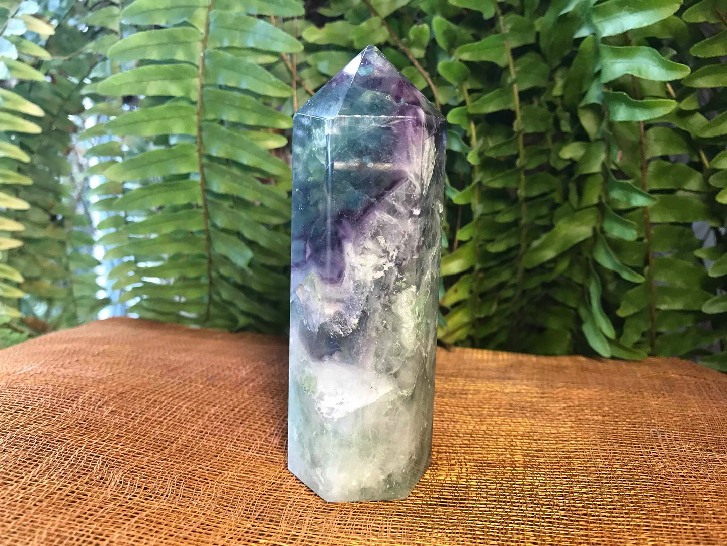 Rainbow Fluorite Tower ~ Large - Gem Realm 