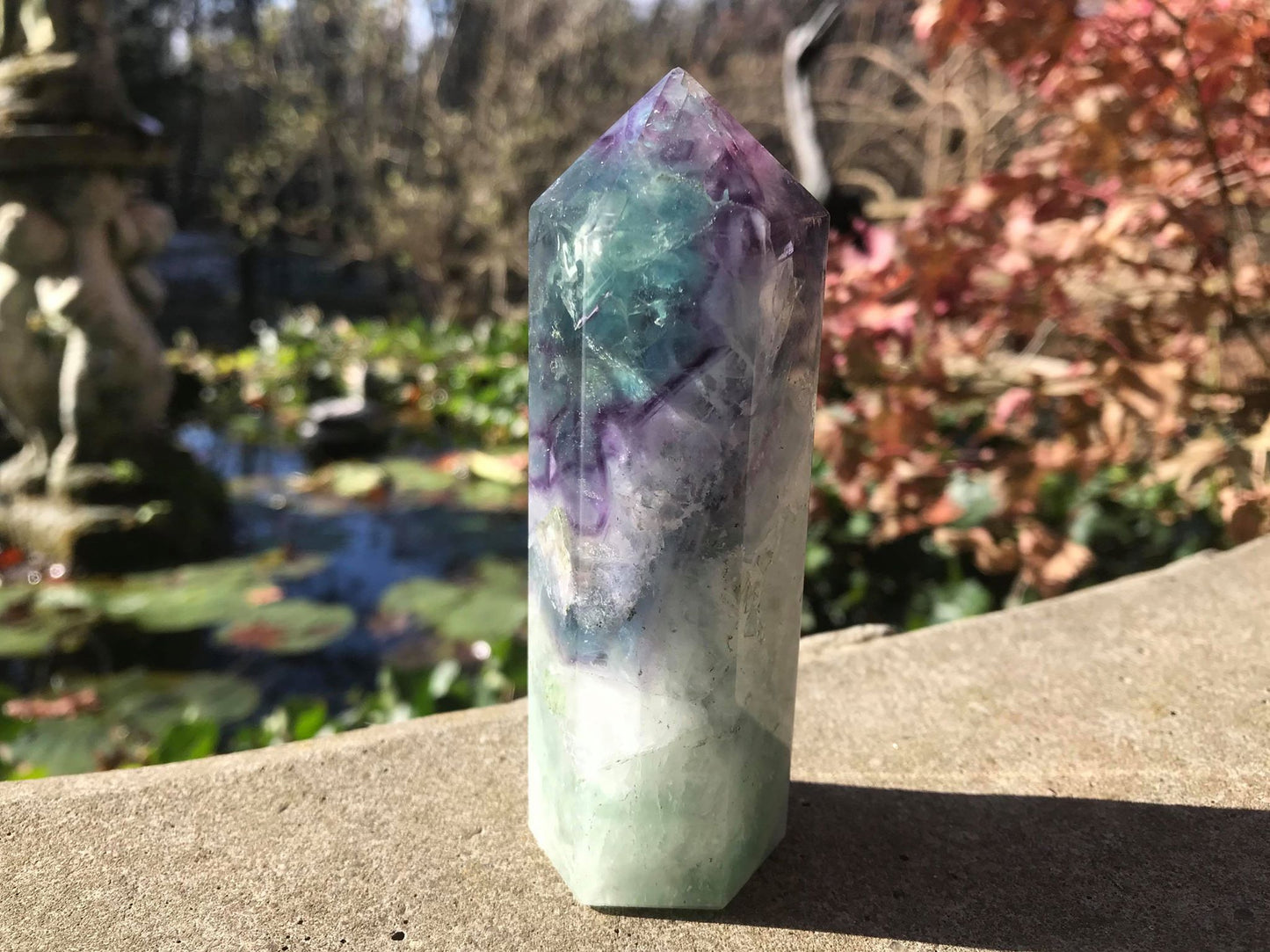 Rainbow Fluorite Tower ~ Large - Gem Realm 