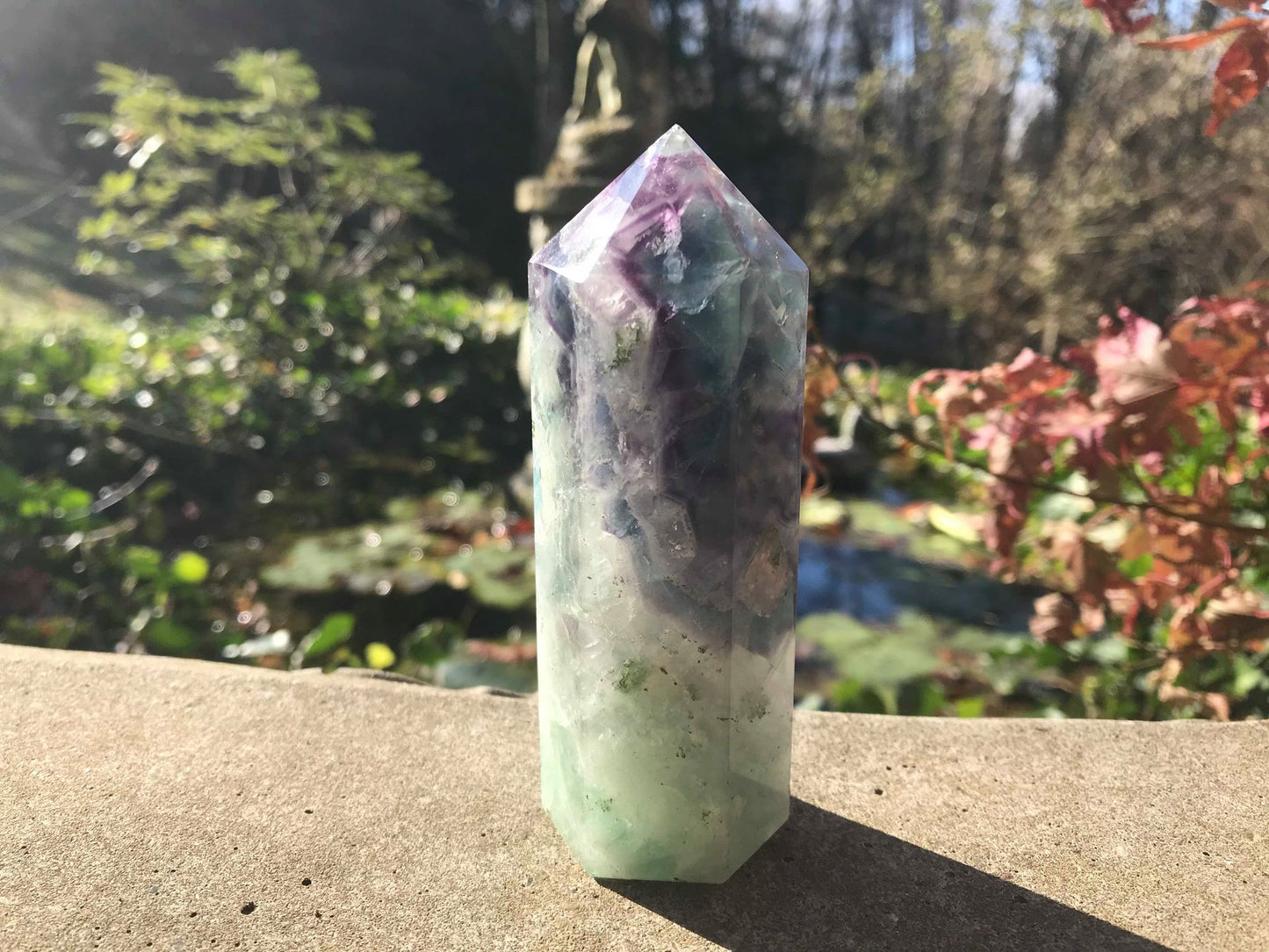 Rainbow Fluorite Tower ~ Large - Gem Realm 