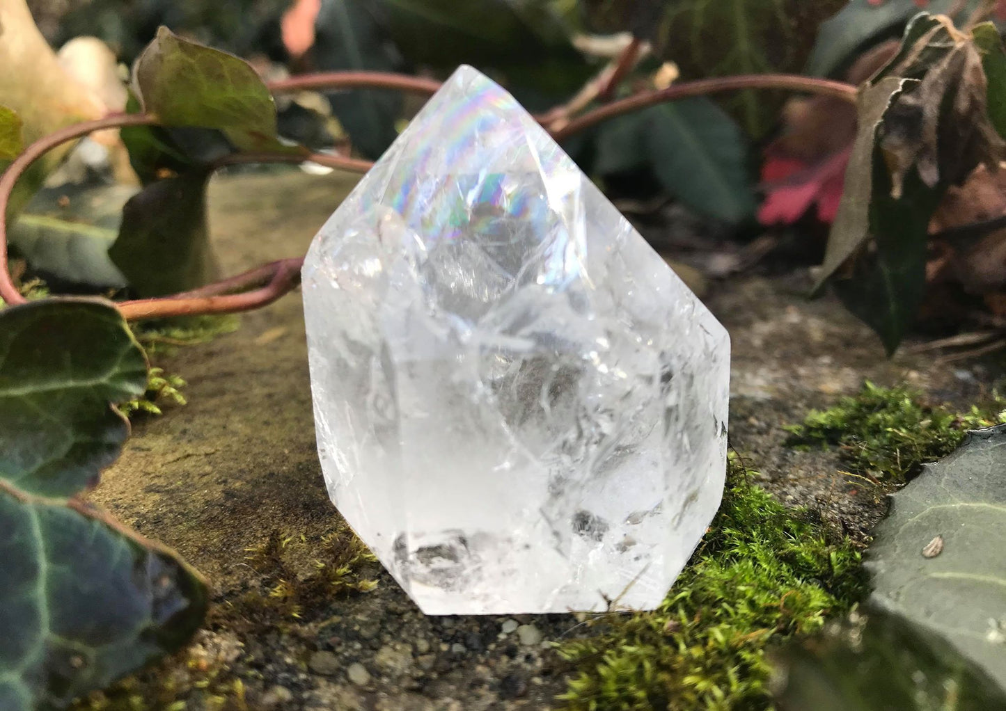 Fire & Ice Quartz Tower ~ Medium - Gem Realm 