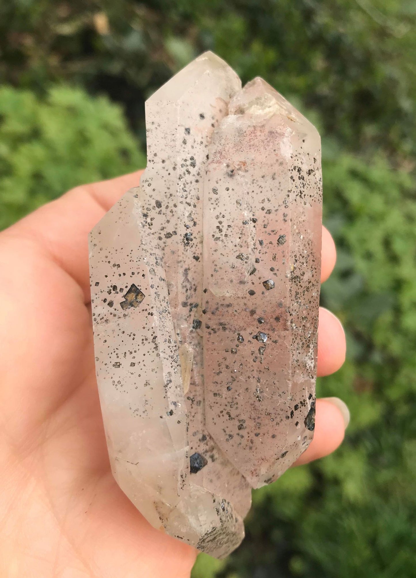 Double Terminated Included Quartz Point ~ Madagascar - Gem Realm 