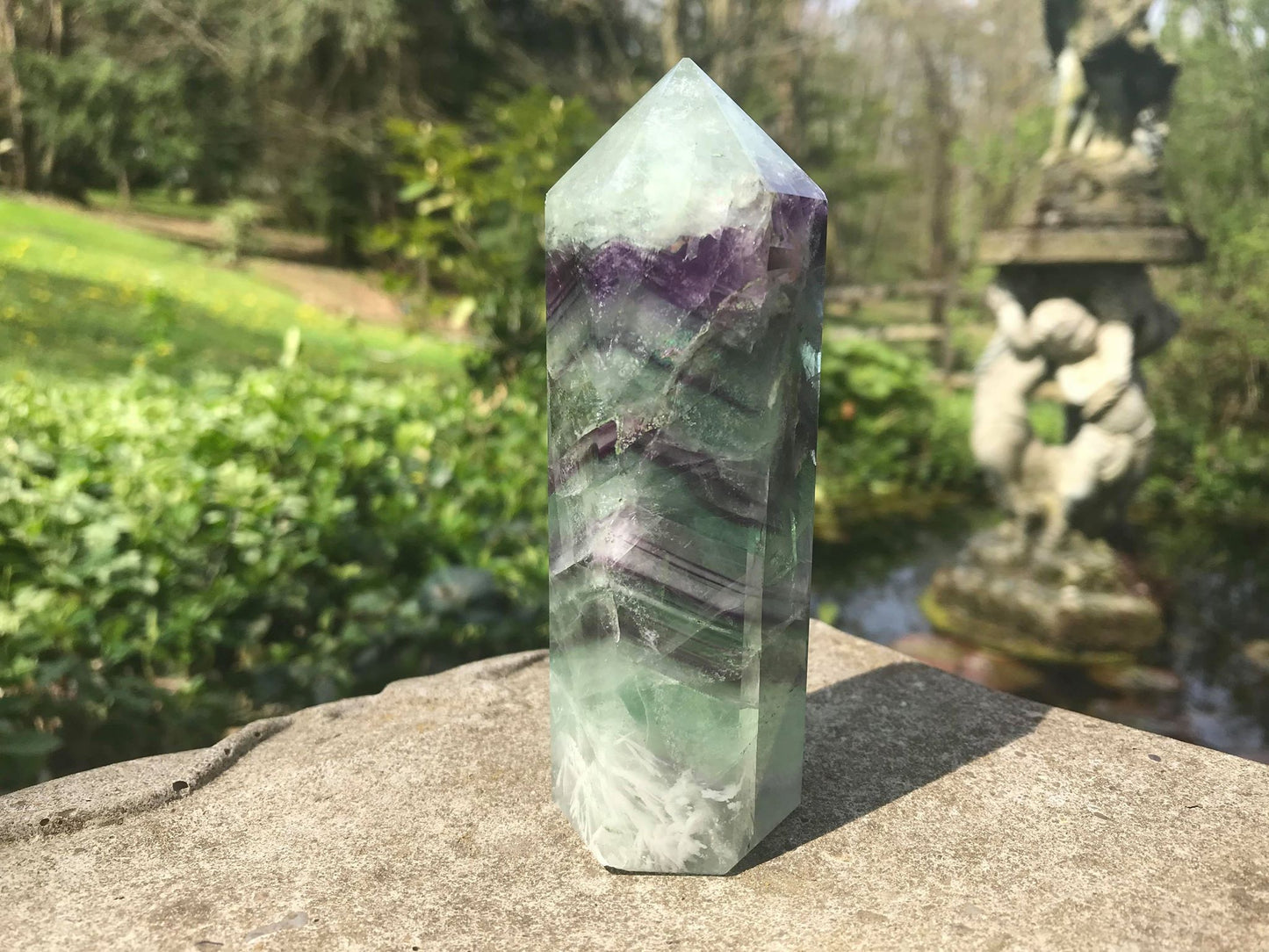 Rainbow Fluorite Tower ~ Large - Gem Realm 