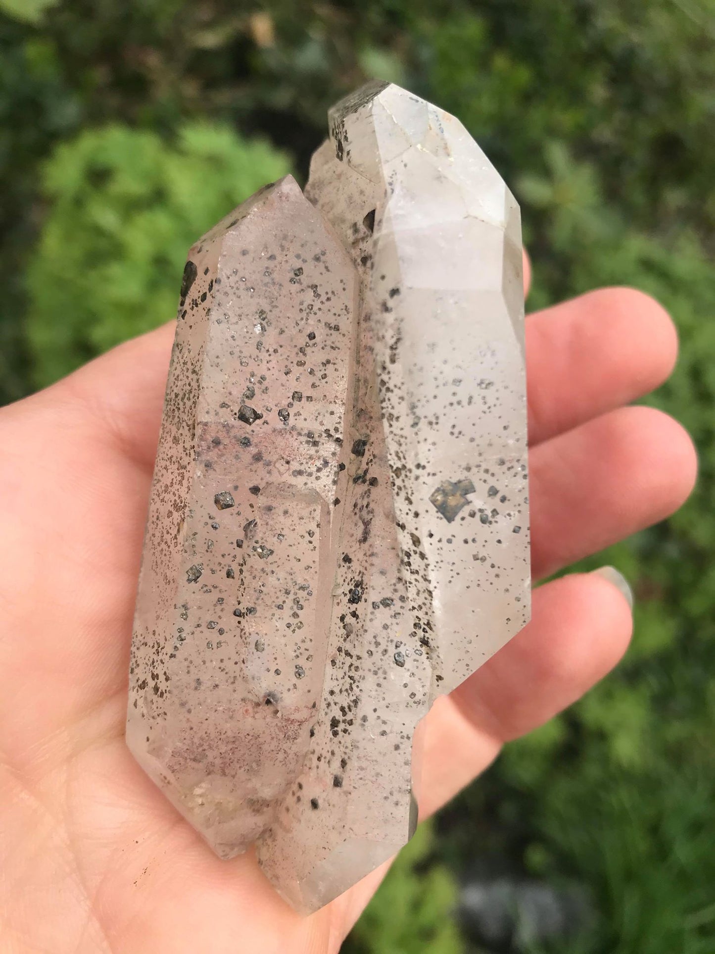 Double Terminated Included Quartz Point ~ Madagascar - Gem Realm 