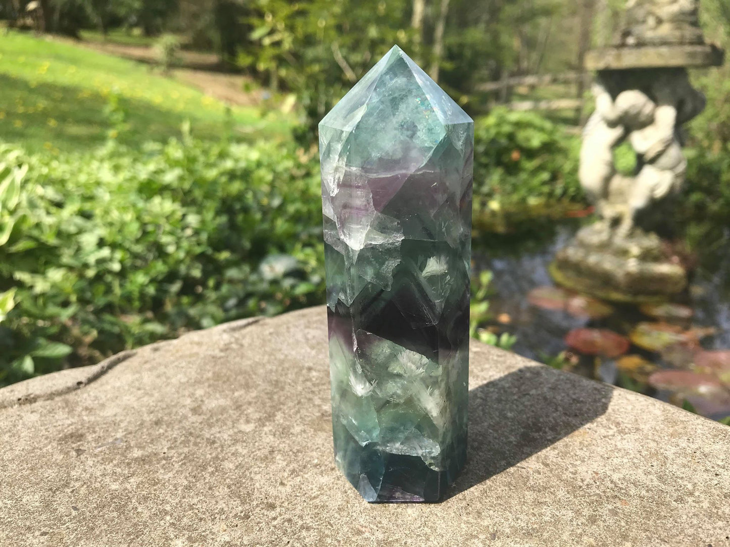 Rainbow Fluorite Tower ~ Large - Gem Realm 