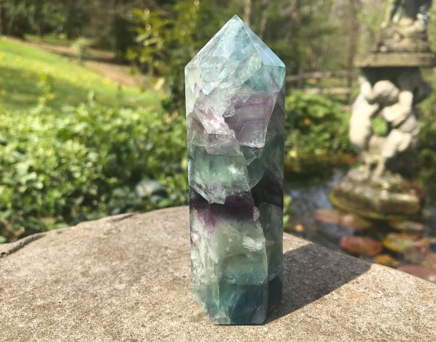 Rainbow Fluorite Tower ~ Large - Gem Realm 