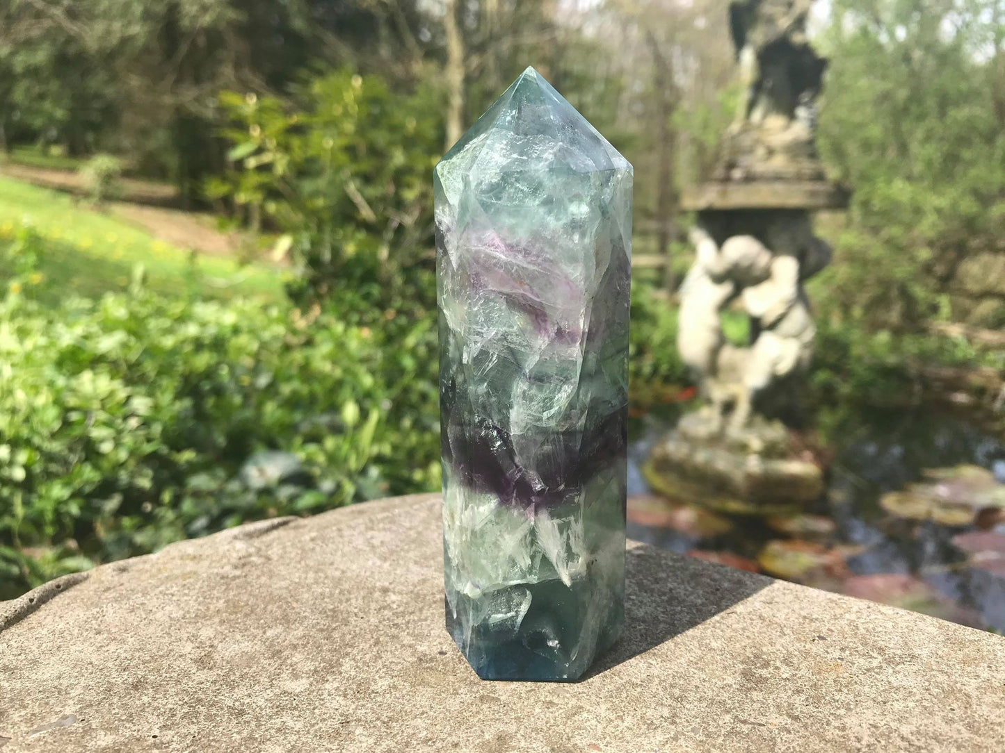 Rainbow Fluorite Tower ~ Large - Gem Realm 