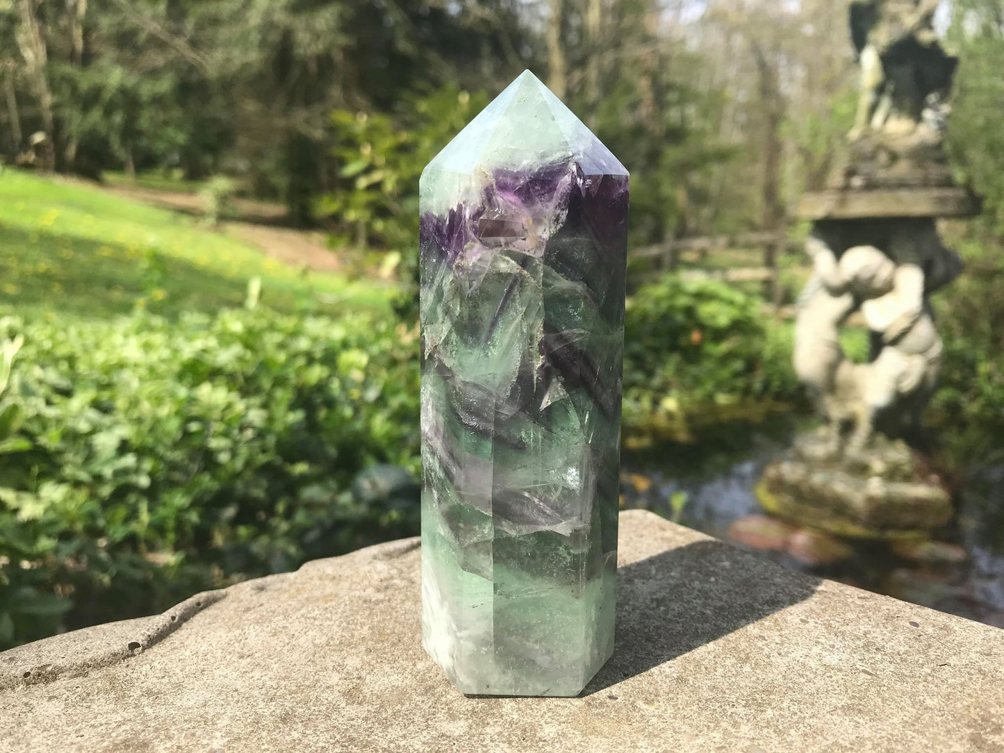 Rainbow Fluorite Tower ~ Large - Gem Realm 