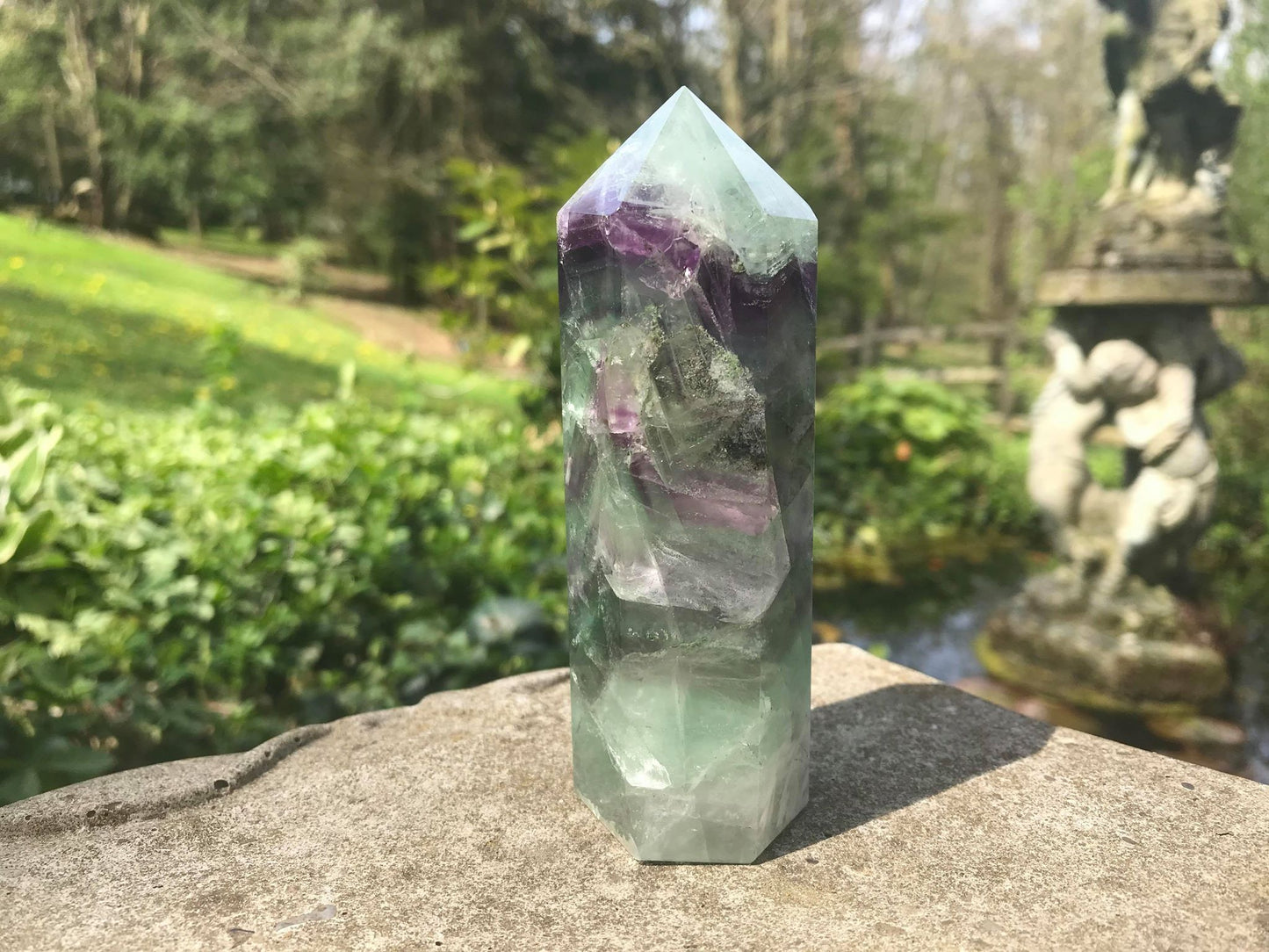 Rainbow Fluorite Tower ~ Large - Gem Realm 