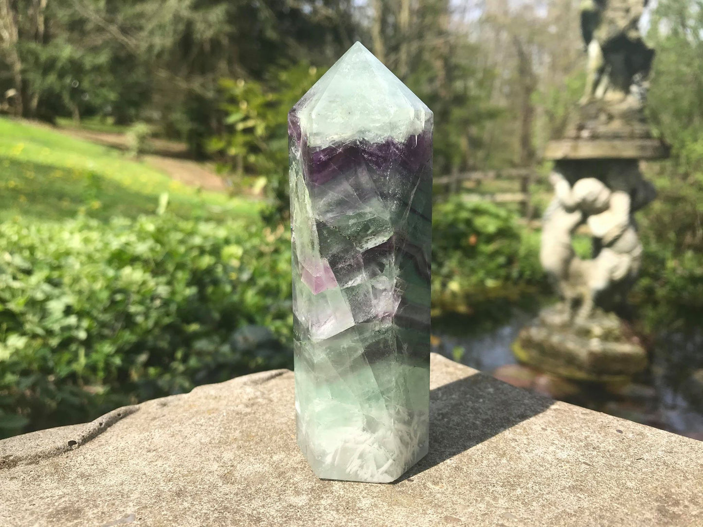 Rainbow Fluorite Tower ~ Large - Gem Realm 