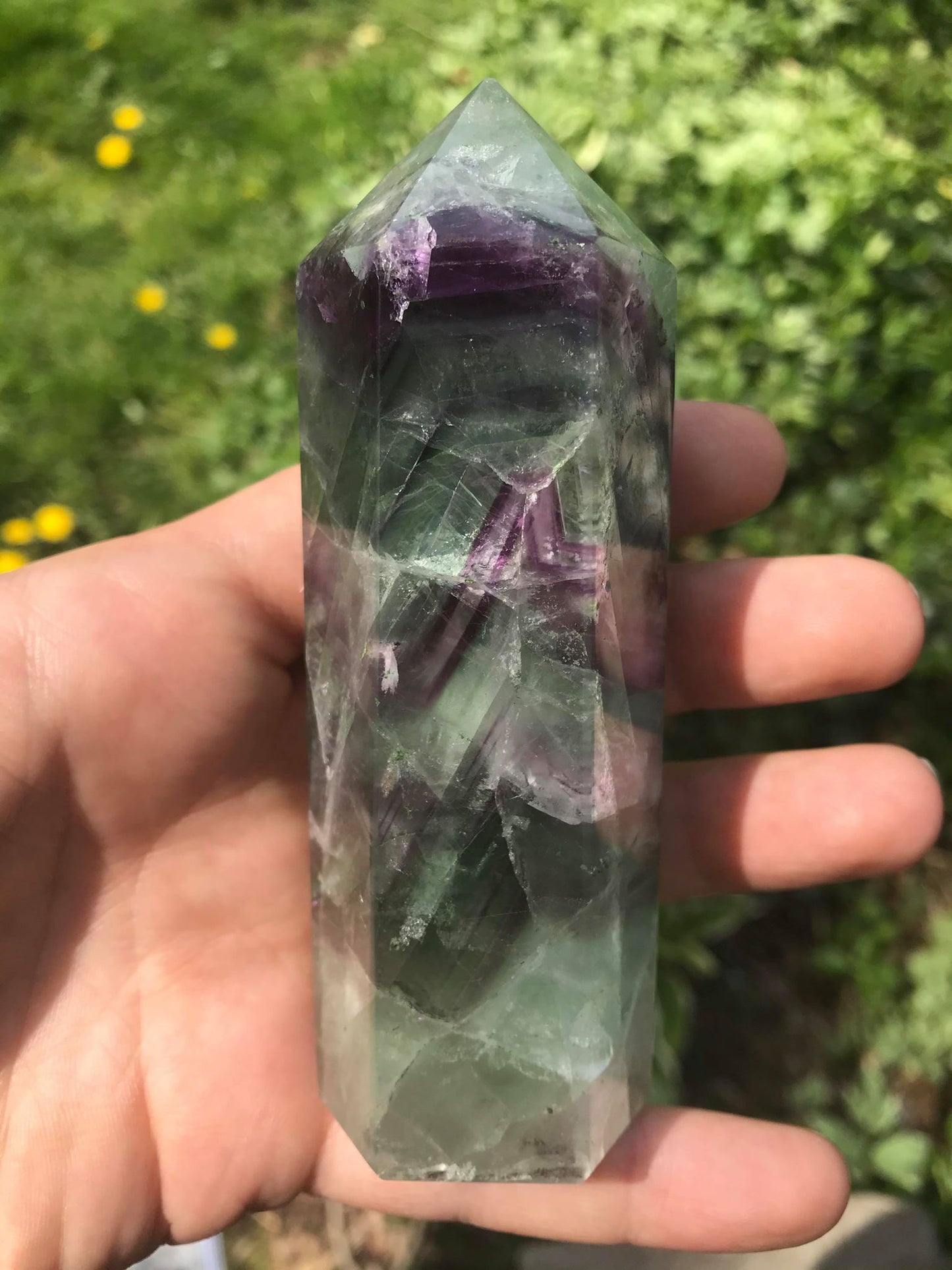 Rainbow Fluorite Tower ~ Large - Gem Realm 