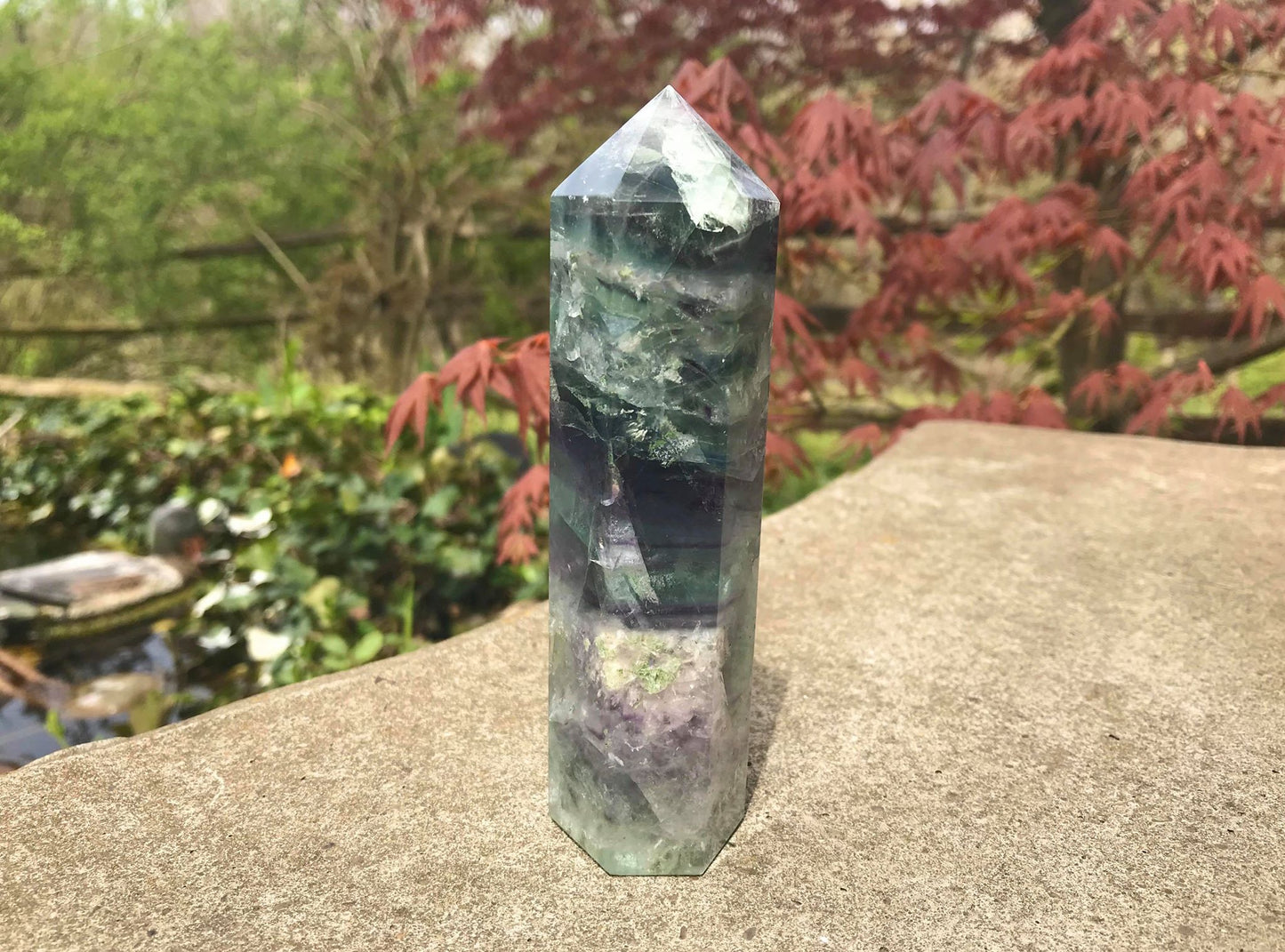 Rainbow Fluorite Tower ~ Large - Gem Realm 