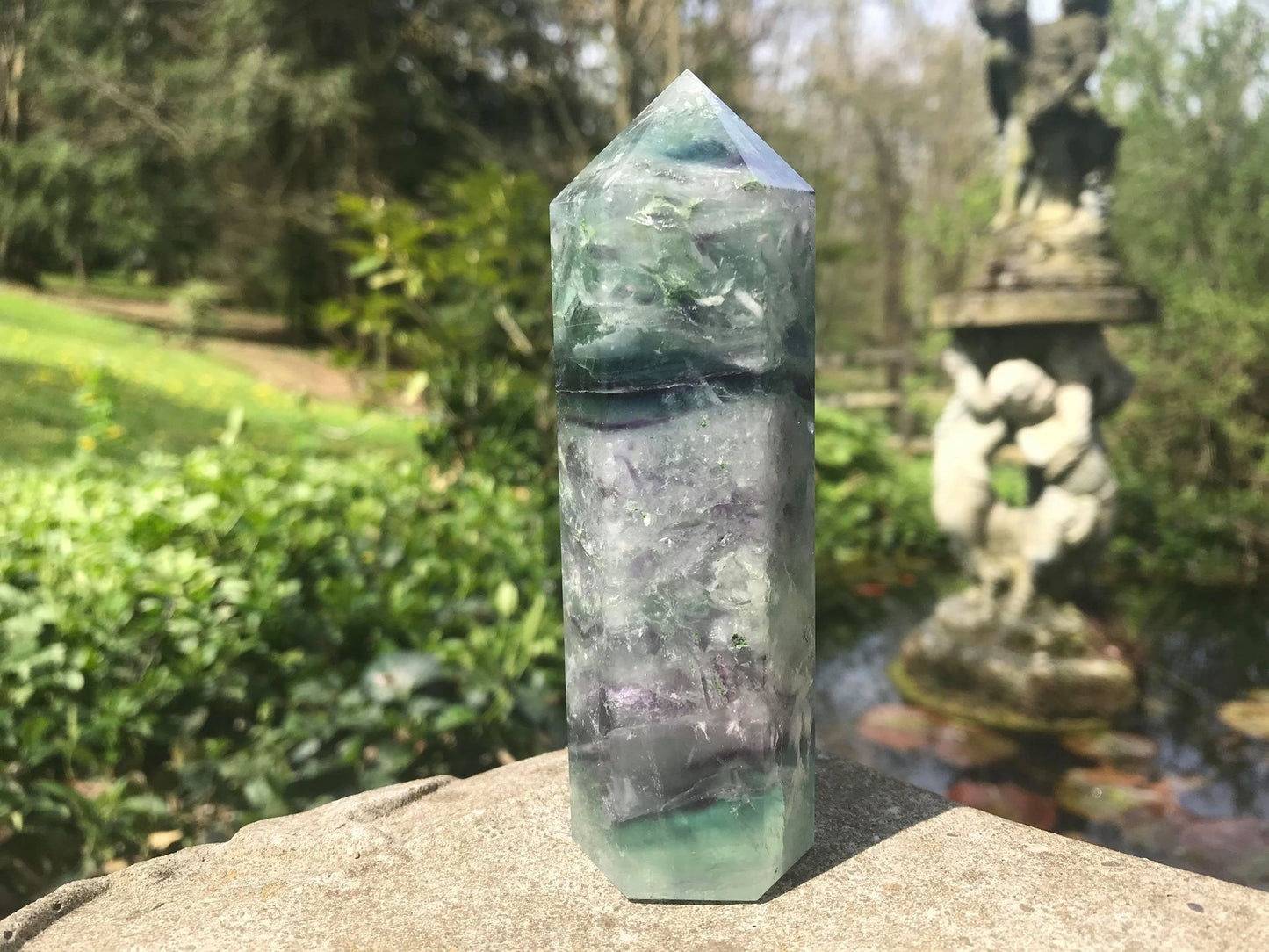 Rainbow Fluorite Tower ~ Large - Gem Realm 