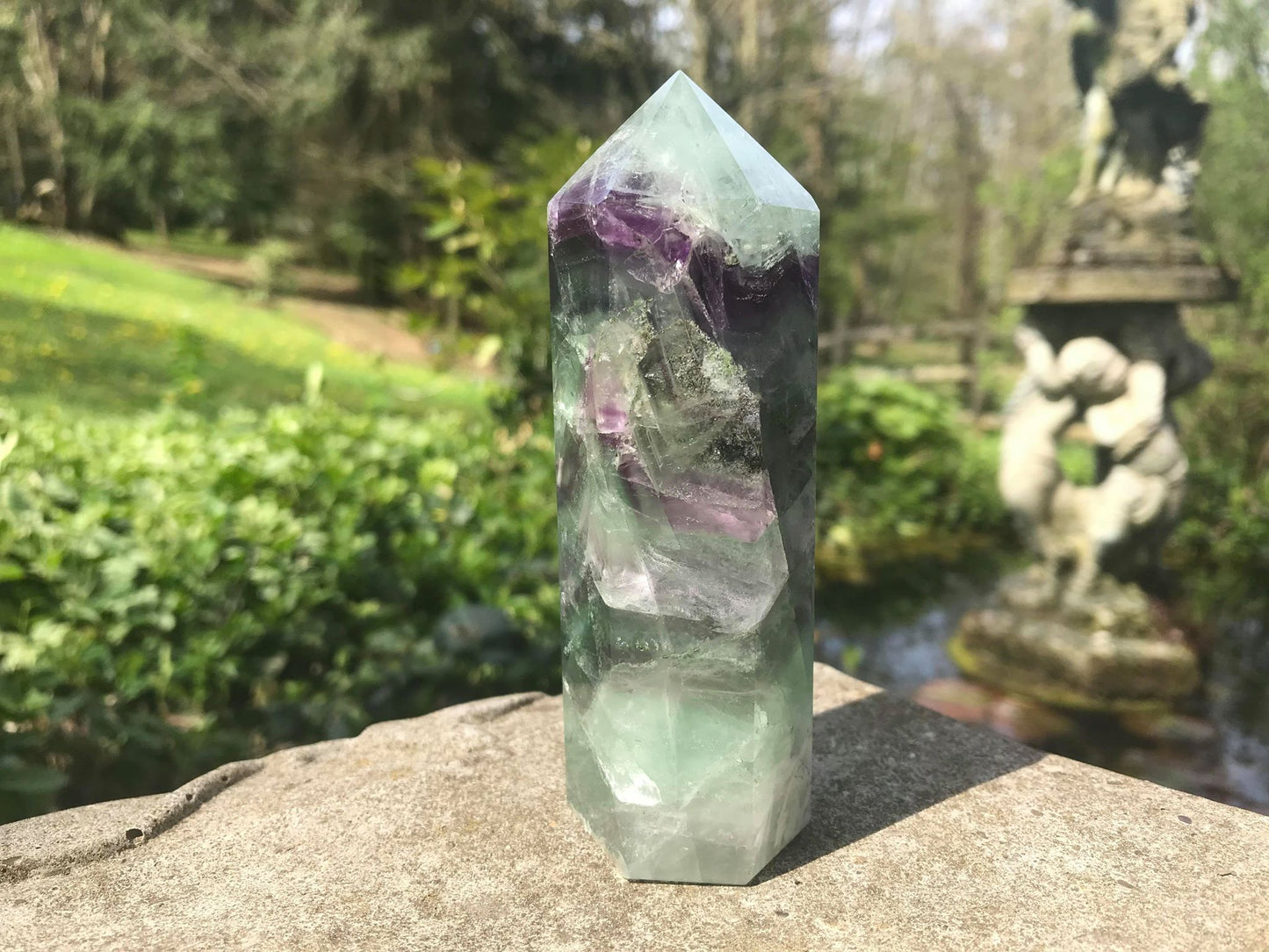 Rainbow Fluorite Tower ~ Large - Gem Realm 