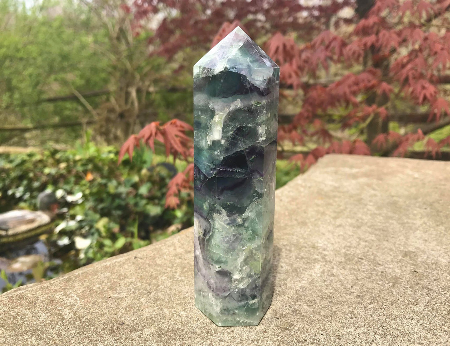 Rainbow Fluorite Tower ~ Large - Gem Realm 